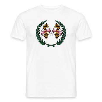Flaggen USA Maryland Lorbeerkranz - Männer T-Shirt - Weiß - Vorne - AI Model Male 178 dark (178cm)