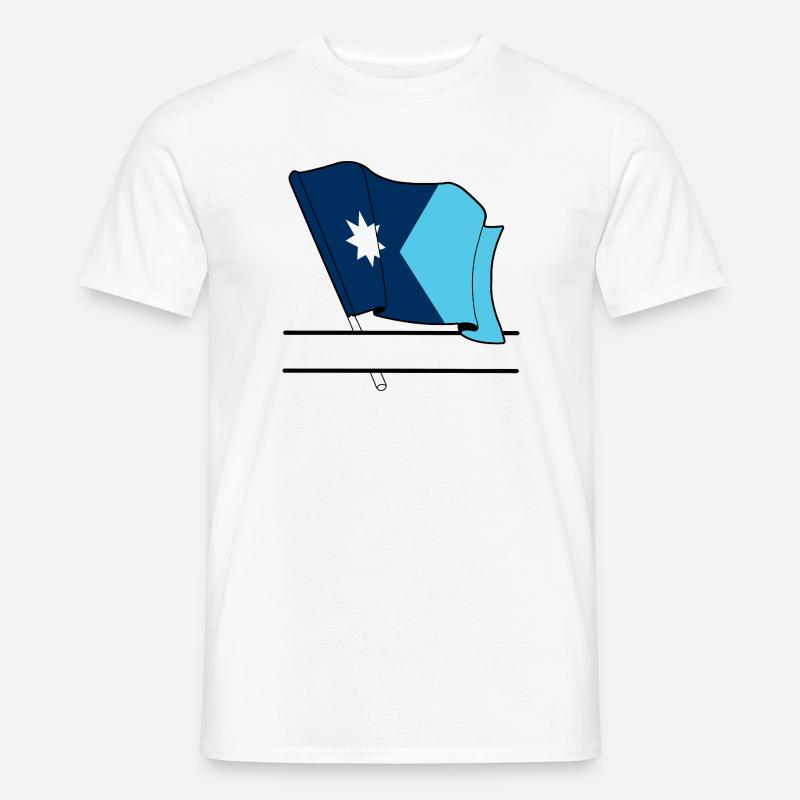 Flagge Minnesota Textbanner - Männer T-Shirt - Weiß