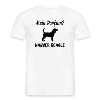 Parfüm nasser Beagle - Männer T-Shirt - Weiß - Vorne - AI Model Male 178 dark (178cm)