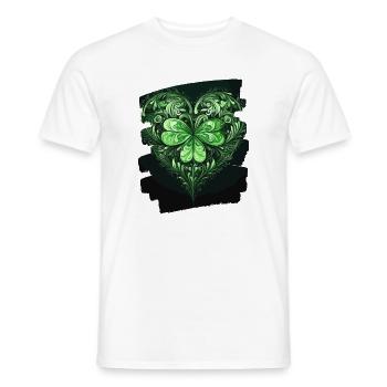 Saint-Patrick Shamrock Heart - T-shirt homme - blanc - Devant - AI Model Male 178 dark (178cm)