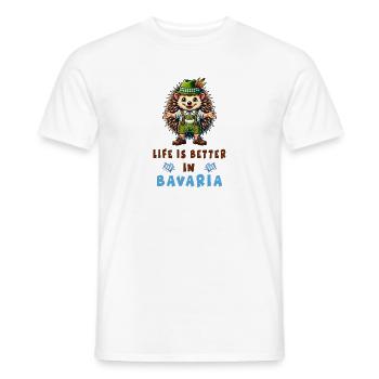 Bavarian hedgehog - Men's T-Shirt - white - Front - AI Model Male 178 dark (178cm)