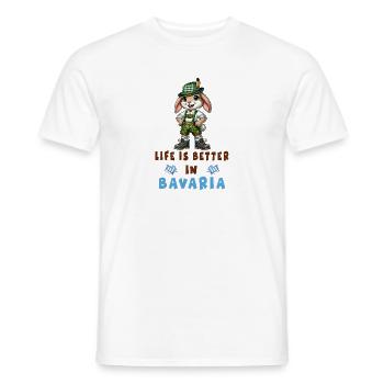 Bayerischer Hase - Männer T-Shirt - Weiß - Vorne - AI Model Male 178 dark (178cm)