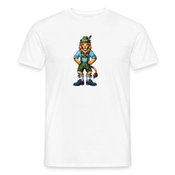 Bayerischer Löwe - Männer T-Shirt - Weiß - Vorne - AI Model Male 178 dark (178cm)