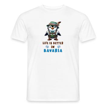 Bavarian Penguin - Men's T-Shirt - white - Front - AI Model Male 178 dark (178cm)