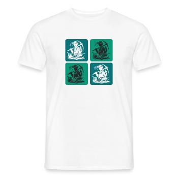 Bergbau Design - Männer T-Shirt - Weiß - Vorne - AI Model Male 178 dark (178cm)