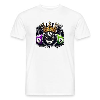 Billard King – Die 8-Ball Herrschaft - Männer T-Shirt - Weiß - Vorne - AI Model Male 178 dark (178cm)