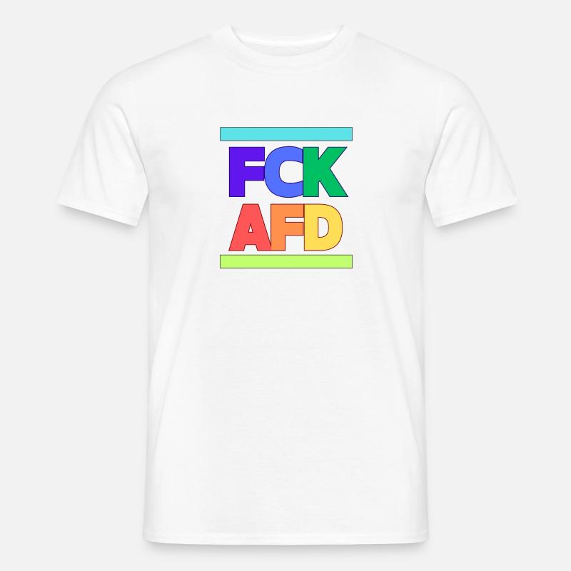 FCK AFD - Männer T-Shirt - Weiß