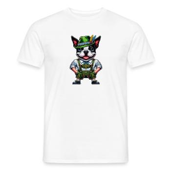 Bostie in Tracht - Männer T-Shirt - Weiß - Vorne - AI Model Male 178 dark (178cm)