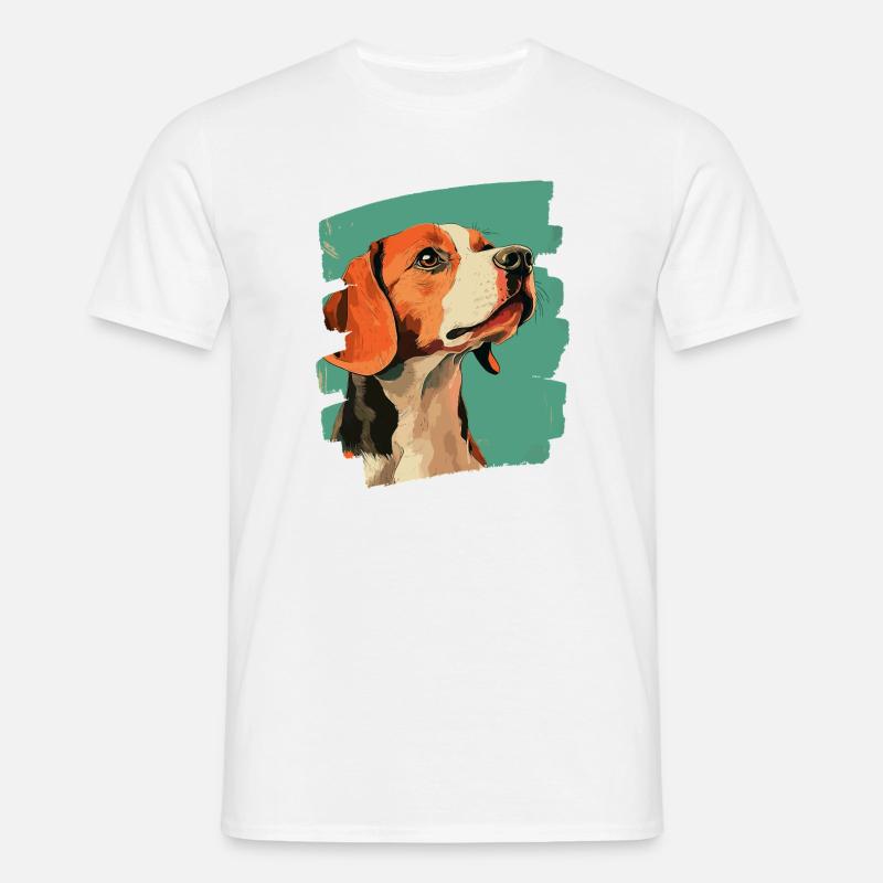 Beagle - Männer T-Shirt - Weiß