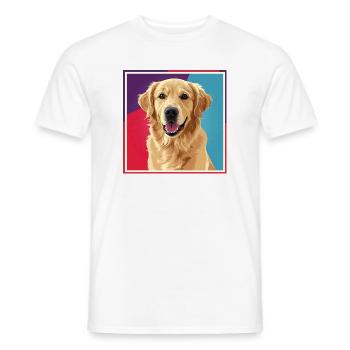 Dog - Golden Retriever - Männer T-Shirt - Weiß - Vorne - AI Model Male 178 dark (178cm)
