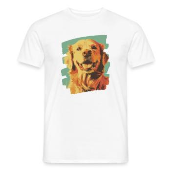 Golden Retriever - Männer T-Shirt - Weiß - Vorne - AI Model Male 178 dark (178cm)