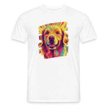 Golden Retriever - Männer T-Shirt - Weiß - Vorne - AI Model Male 178 dark (178cm)