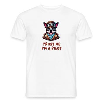Trust Me, I'm a Pilot - Men's T-Shirt - white - Front - AI Model Male 178 dark (178cm)
