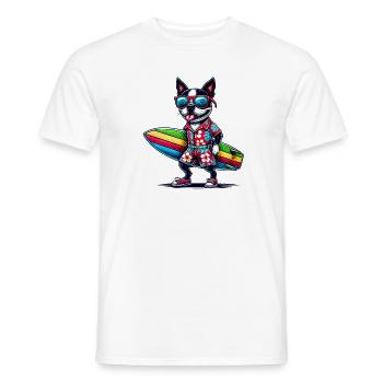Bostie Surfer Vibes Design - Männer T-Shirt - Weiß - Vorne - AI Model Male 178 dark (178cm)