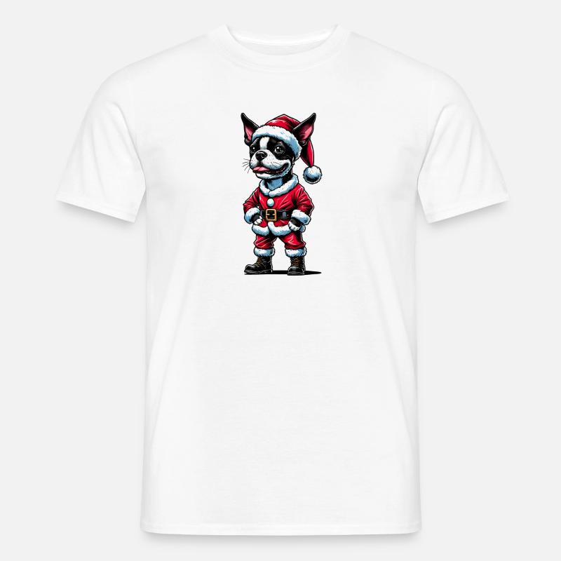 Bostie Weihnachtsmann - Männer T-Shirt - Weiß