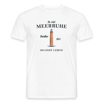 Darßer Ort, côte de la mer Baltique, Fischland- Darß- Zingst - T-shirt homme - blanc - Devant - AI Model Male 178 dark (178cm)