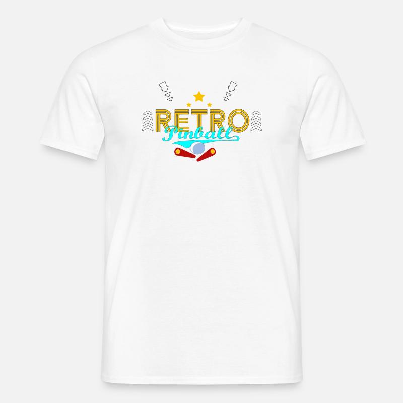 Retro-Flipper - Männer T-Shirt - Weiß