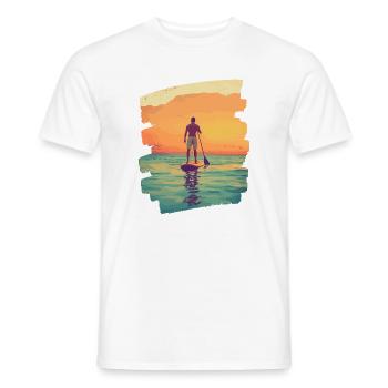 Stand-up-paddle SUP - Männer T-Shirt - Weiß - Vorne - AI Model Male 178 dark (178cm)
