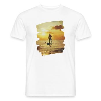 Stand-up-paddle SUP - Männer T-Shirt - Weiß - Vorne - AI Model Male 178 dark (178cm)