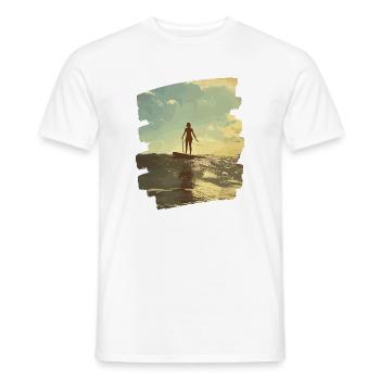 Stand-up-paddle SUP - Männer T-Shirt - Weiß - Vorne - AI Model Male 178 dark (178cm)