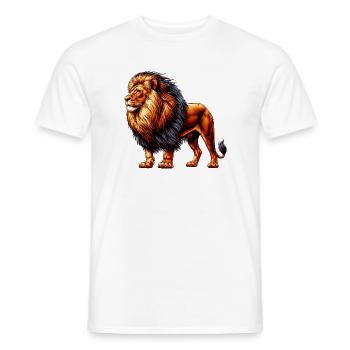 Löwe - Männer T-Shirt - Weiß - Vorne - AI Model Male 178 dark (178cm)
