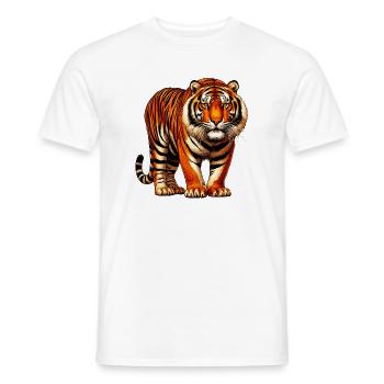Tiger - Men's T-Shirt - white - Front - AI Model Male 178 dark (178cm)