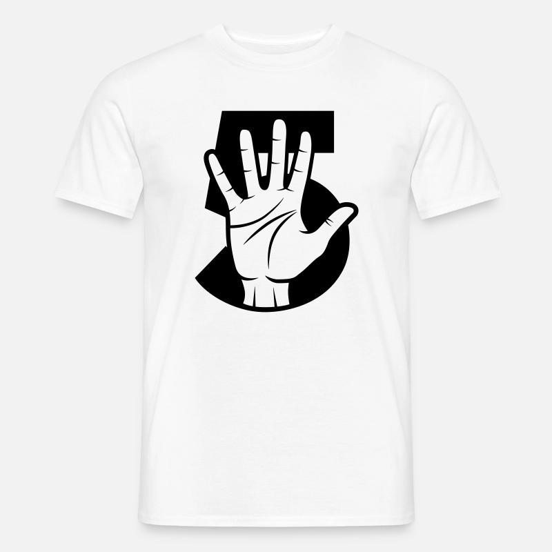 Gib mir 5 - schlag ein - Männer T-Shirt - Weiß