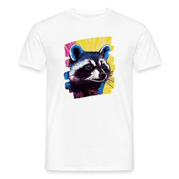 Raccoon - Men's T-Shirt - white - Front - AI Model Male 178 dark (178cm)