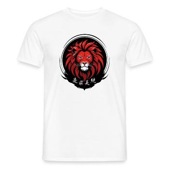 majestueux lion rouge - T-shirt homme - blanc - Devant - AI Model Male 178 dark (178cm)