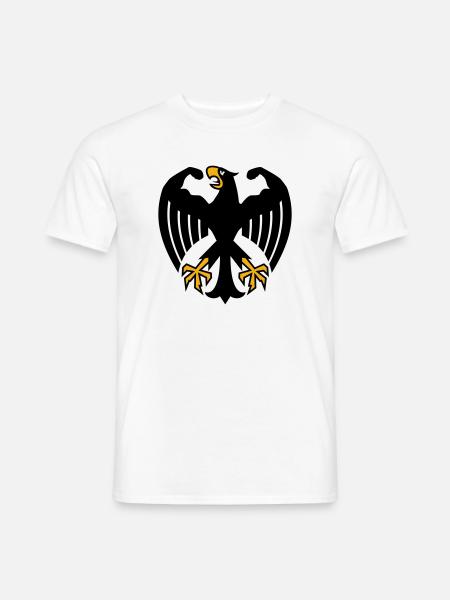 Deutscher Fitness Bundesadler mit Muskeln - Männer T-Shirt - Weiß