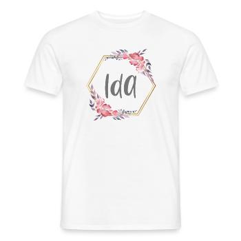 Ida Girl Name Personalized Gift - Men's T-Shirt - white - Front - AI Model Male 178 dark (178cm)