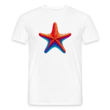 Étoile de mer - T-shirt homme - blanc - Devant - AI Model Male 178 dark (178cm)