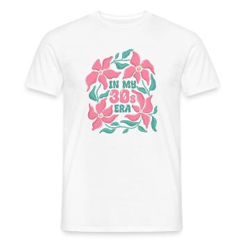 20er-Jahre-Ära zum Geburtstag für Frauen Blumen - Männer T-Shirt - Weiß - Vorne - AI Model Male 178 dark (178cm)