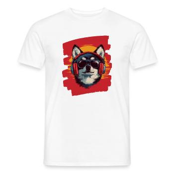 Pomsky - Men's T-Shirt - white - Front - AI Model Male 178 dark (178cm)