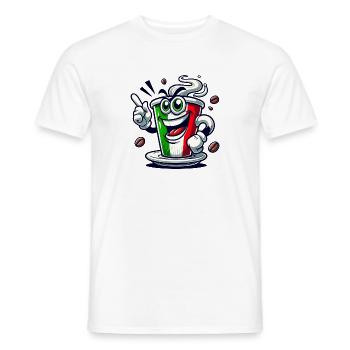 Espresso Italiano / Café Design - T-shirt homme - blanc - Devant - AI Model Male 178 dark (178cm)