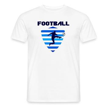 Football - Men's T-Shirt - white - Front - AI Model Male 178 dark (178cm)