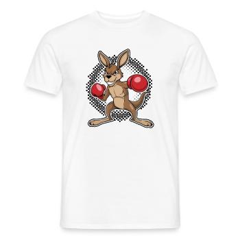 Känguru-Box-Duell - Männer T-Shirt - Weiß - Vorne - AI Model Male 178 dark (178cm)