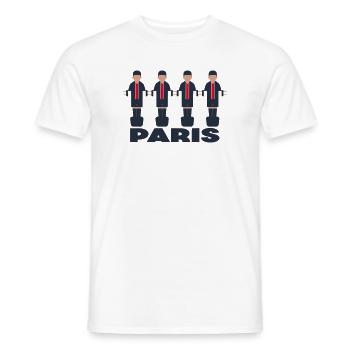 Paris - T-shirt homme - blanc - Devant - AI Model Male 178 dark (178cm)