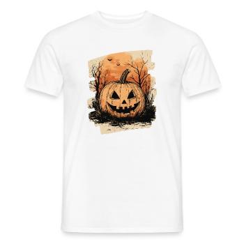 Halloween Pumpkin - Men's T-Shirt - white - Front - AI Model Male 178 dark (178cm)