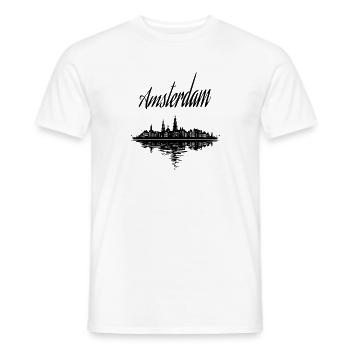 Amsterdam Vibes - Gift, Souvenir - Men's T-Shirt - white - Front - AI Model Male 178 dark (178cm)