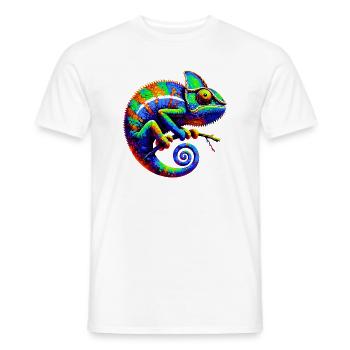 Chamäleon - Männer T-Shirt - Weiß - Vorne - AI Model Male 178 dark (178cm)