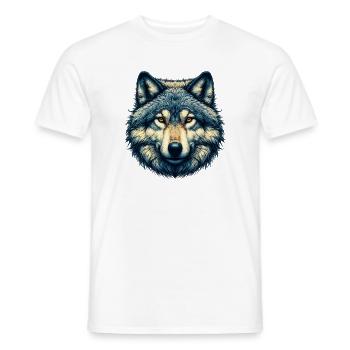 Wolf - Men's T-Shirt - white - Front - AI Model Male 178 dark (178cm)