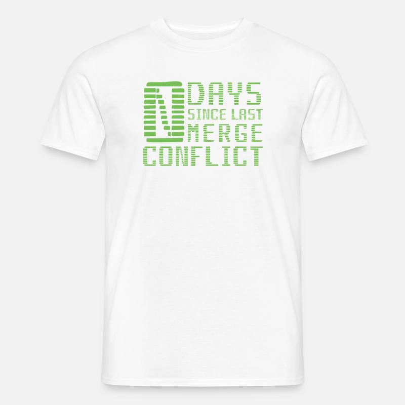 Merge Conflict Software Developer Entwickler Geek - Männer T-Shirt - Weiß