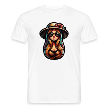 Russian Girl! Matryoshka Russian for Russians - Men's T-Shirt - white - Front - AI Model Male 178 dark (178cm)