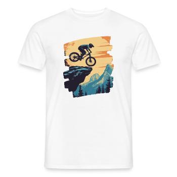 Vététistes Descente Montagne Cyclisme - T-shirt homme - blanc - Devant - AI Model Male 178 dark (178cm)