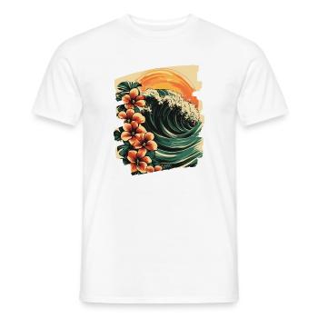 Hawaii Beach - Men's T-Shirt - white - Front - AI Model Male 178 dark (178cm)