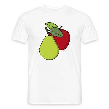 Fruit, Fruits, Apple, Pear - Men's T-Shirt - white - Front - AI Model Male 178 dark (178cm)