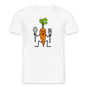 Vegetables Kitchen Carrots Turnips - Men's T-Shirt - white - Front - AI Model Male 178 dark (178cm)