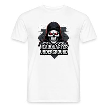 Gangster Skull - Männer T-Shirt - Weiß - Vorne - AI Model Male 178 dark (178cm)
