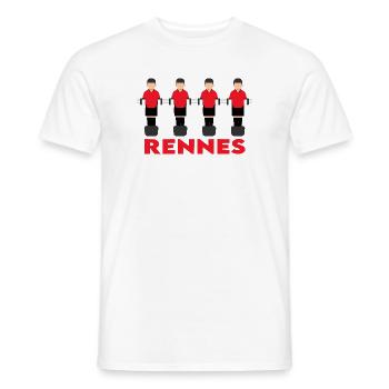Rennes - Men's T-Shirt - white - Front - AI Model Male 178 dark (178cm)
